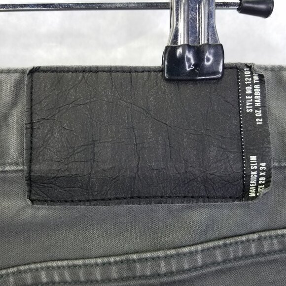 Buck Mason Jeans Maverick Slim Mens Sz 29 12oz Harbor Twill Grey Button Fly Flaw - Picture 12 of 16